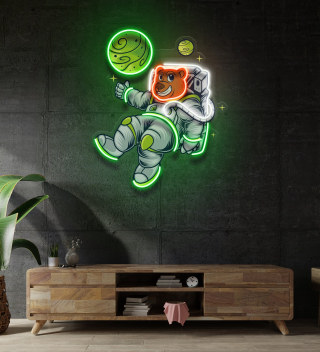 Bear Space Led Neon Sign Light Pop Art