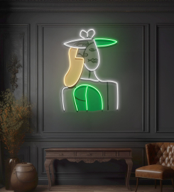 Blond Lady Abstract Art Led Neon Sign Light