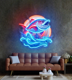 Blue Sea Fish Led Neon Sign Light Pop Art