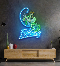 Ferocious Fisherman Led Neon Sign Light Pop Art