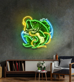 Fish Bite The Bait Led Neon Sign Light Pop Art