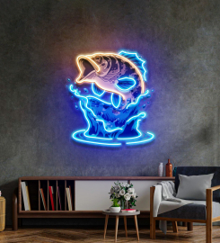 Fish Relax With Water Led Neon Sign Light Pop Art