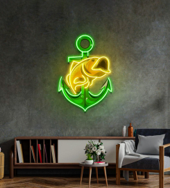 Fishing Anchor Led Neon Sign Light Pop Art