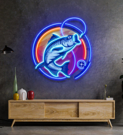 Fishing Hook Led Neon Sign Light Pop Art