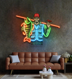 Fishing Is Fun Led Neon Sign Light Pop Art