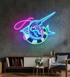 Float Fishing Led Neon Sign Light Pop Art