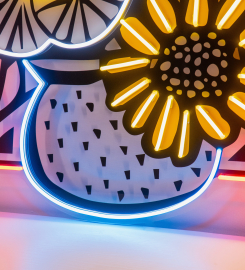 Flower Vase In Abstract Art Led Neon Sign Light