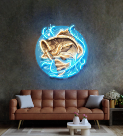 Glow Fishing Led Neon Sign Light Pop Art