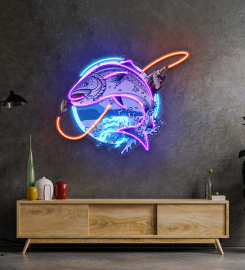 Little Fisherman Led Neon Sign Light Pop Art