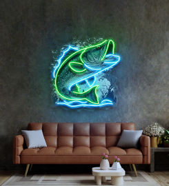 Magic Fishing Frame Led Neon Sign Light Pop Art