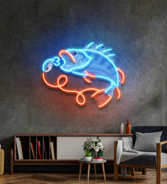 Orange Tail Fish Led Neon Sign Light Pop Art